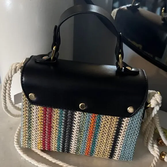 Chic Black and Multicolor Mini Bag - Picture 3 of 5